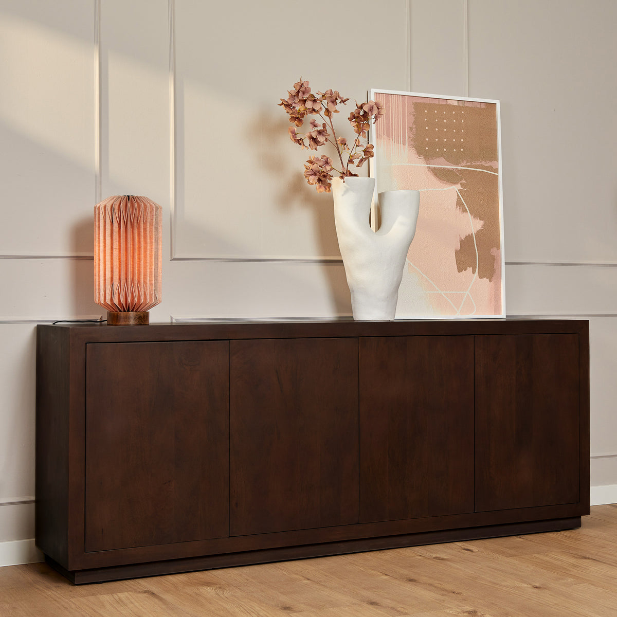 Dressoir Brussel | Bruin — Vooraanzicht - sfeer