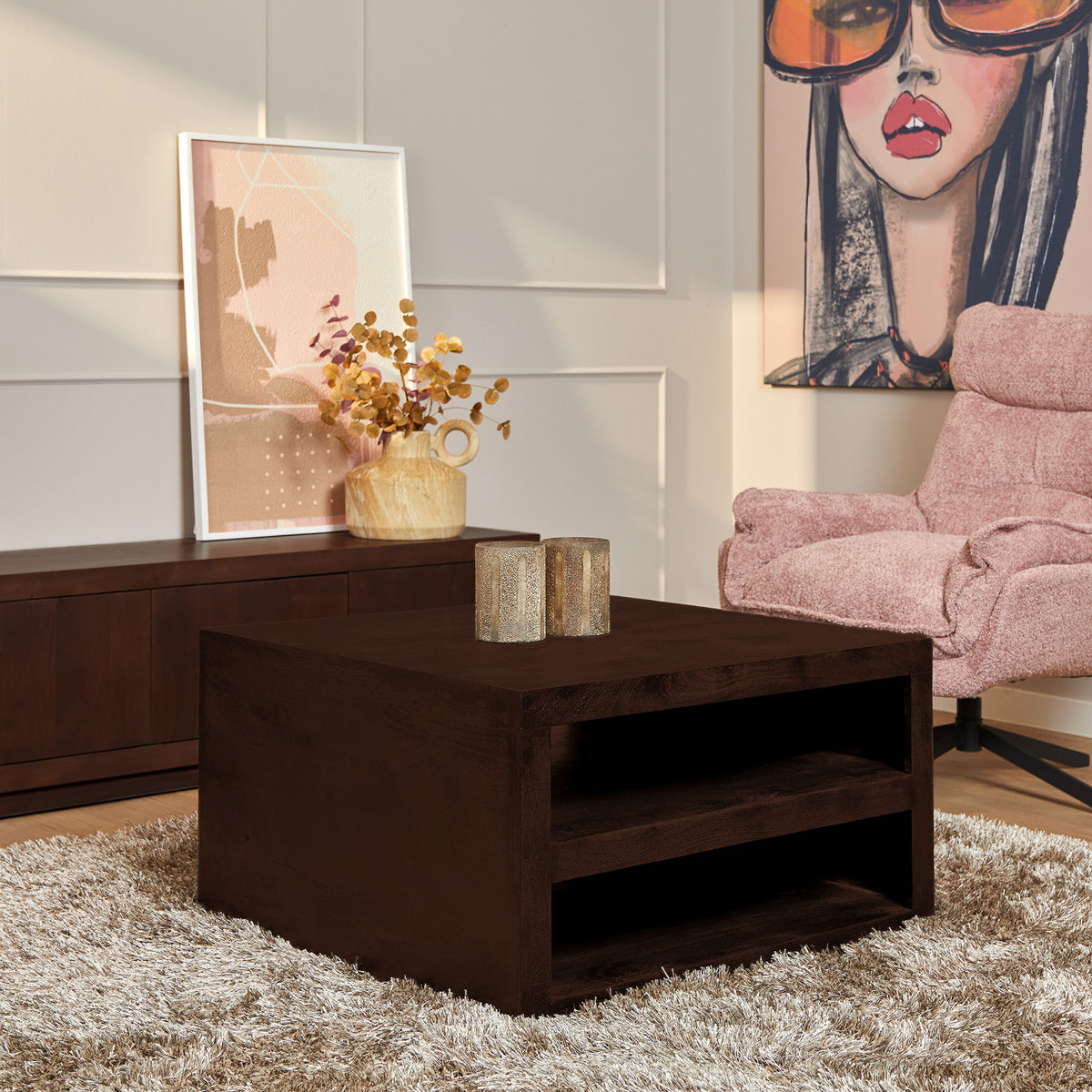 Salontafel Brussel | Bruin | Vierkant