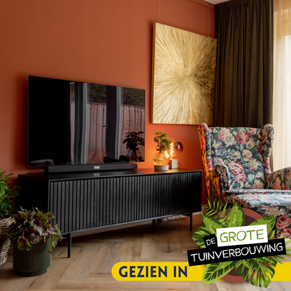 TV-Meubel Madison | Zwart Mangohout — Algemene Sfeerfoto