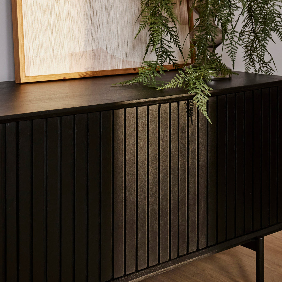TV-Meubel Madison | Zwart Mangohout — Detail