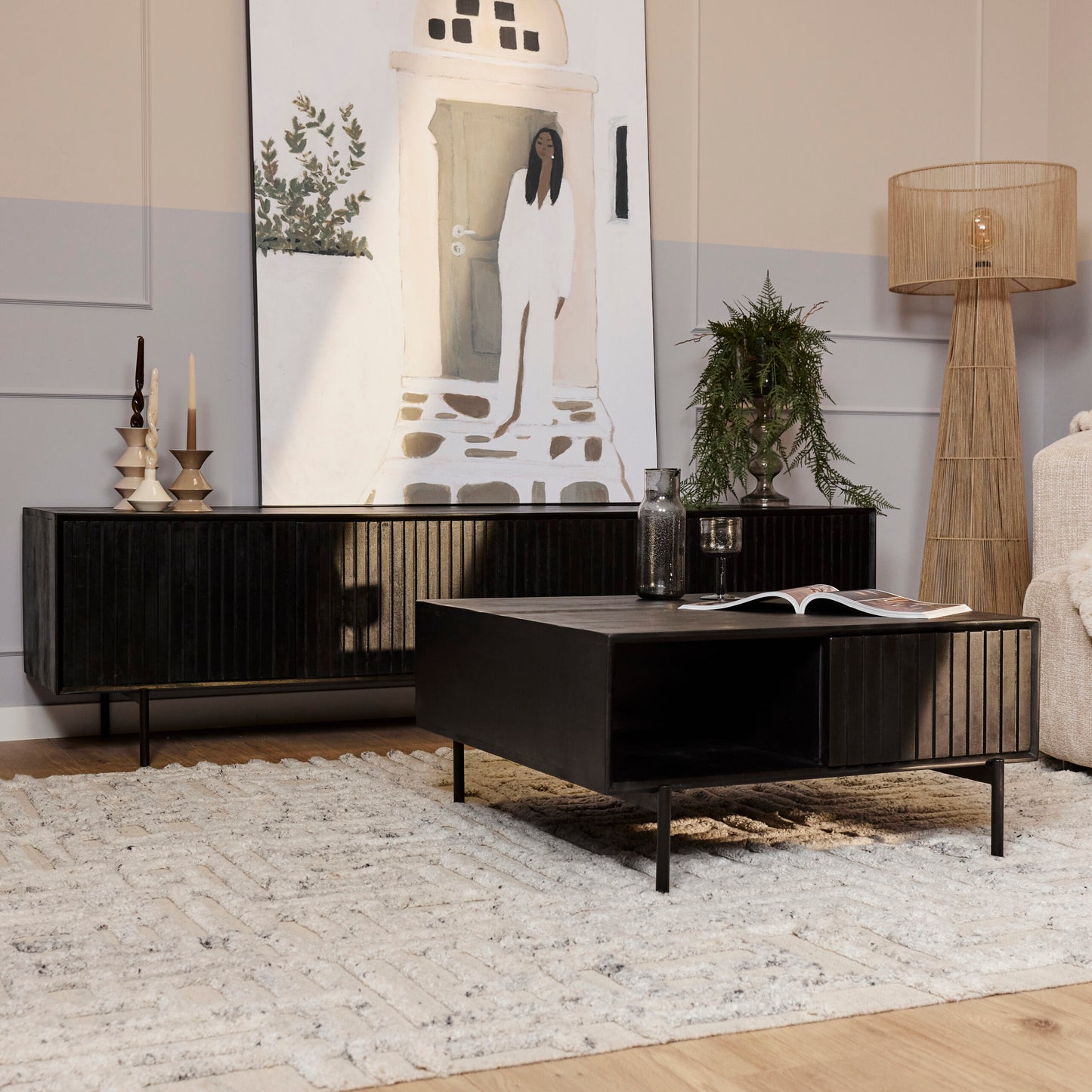 Salontafel Madison | Zwart Mangohout