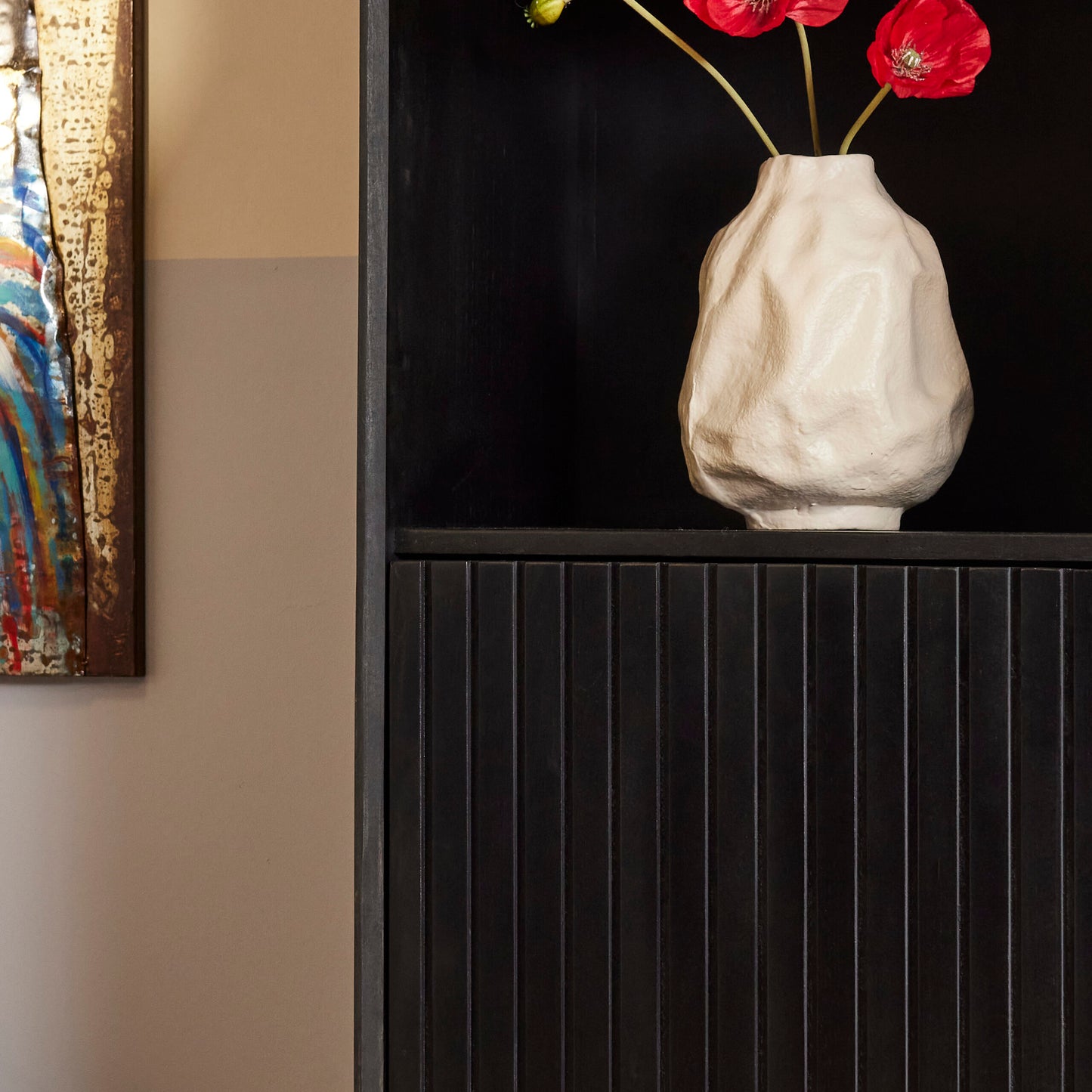 Boekenkast Madison | Zwart Mangohout