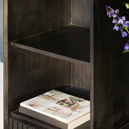 Vakkenkast XL Madison | Zwart Mangohout