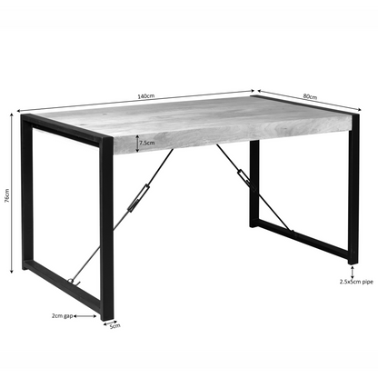 Eettafel Britt | Warm Mangohout | Uitlopend — Maatvoering