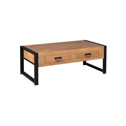 Salontafel Britt | 2 Lades | Naturel Mango | NIEUW
