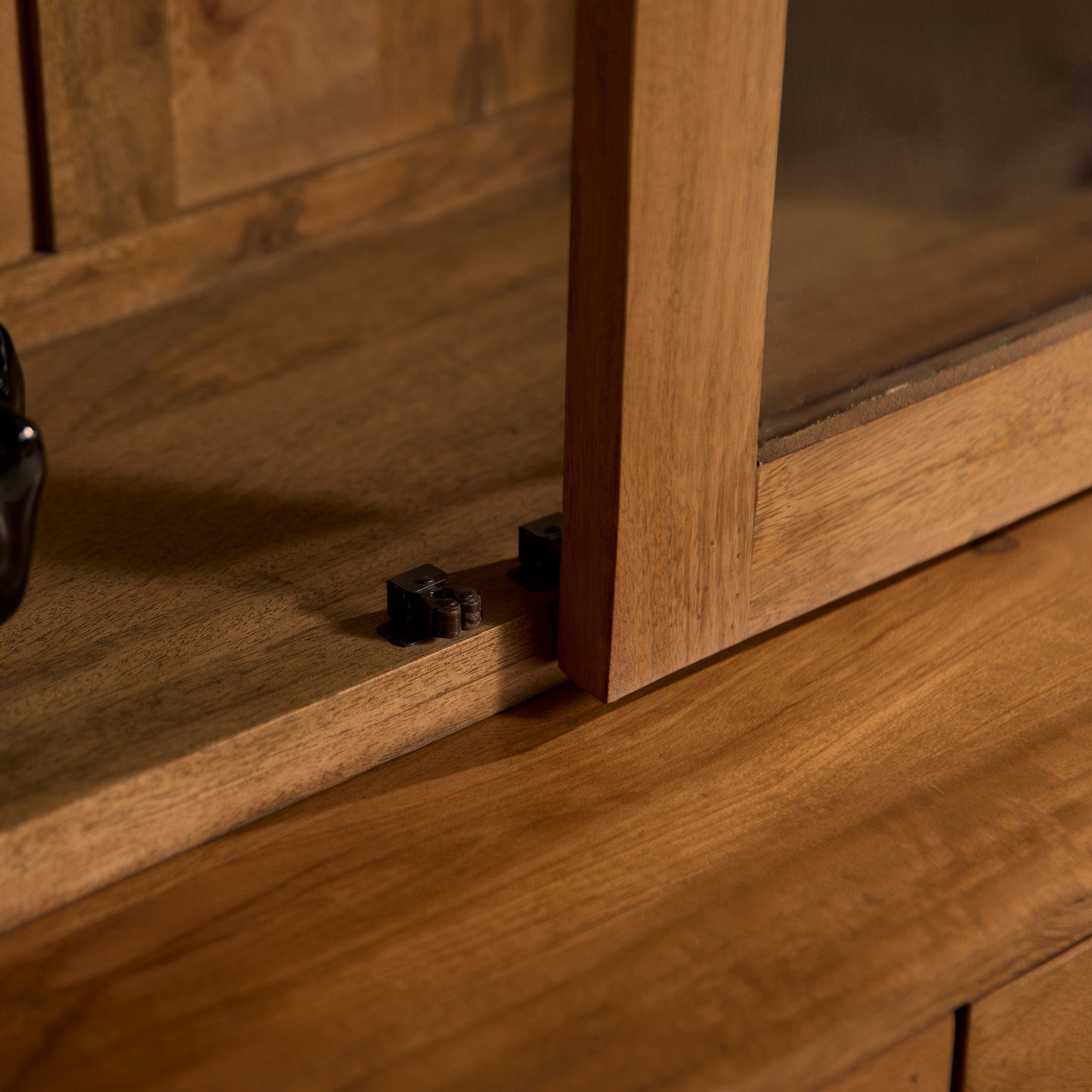 Vitrinekast Britt | 200 cm | Naturel Mangohout | NIEUW