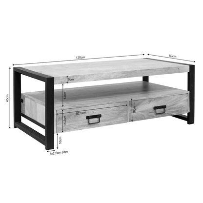 Salontafel Britt met 4 lades | 120 | NIEUW