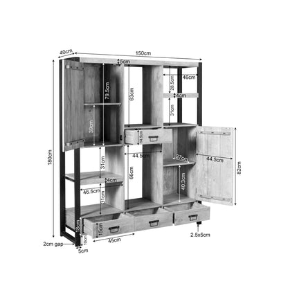 Vakkenkast Britt XXL | Naturel Mangohout | NIEUW