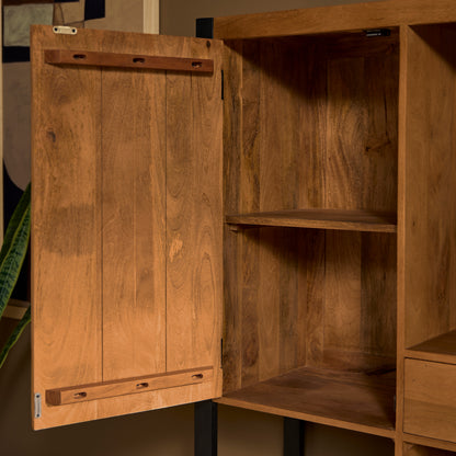 Vakkenkast Britt XXL | Naturel Mangohout | NIEUW