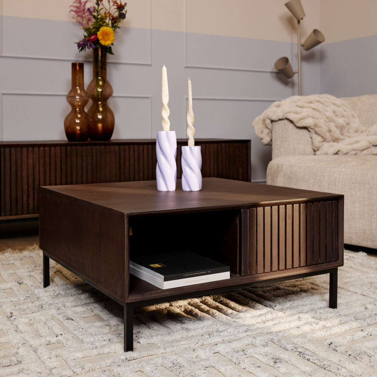 Salontafel Madison | Bruin — Zijaanzicht - sfeer
