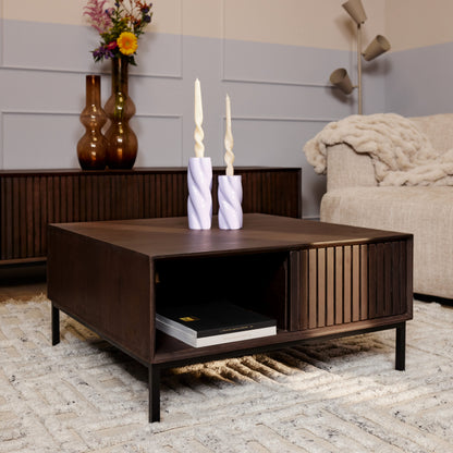 Salontafel Madison | Bruin — Zijaanzicht - sfeer