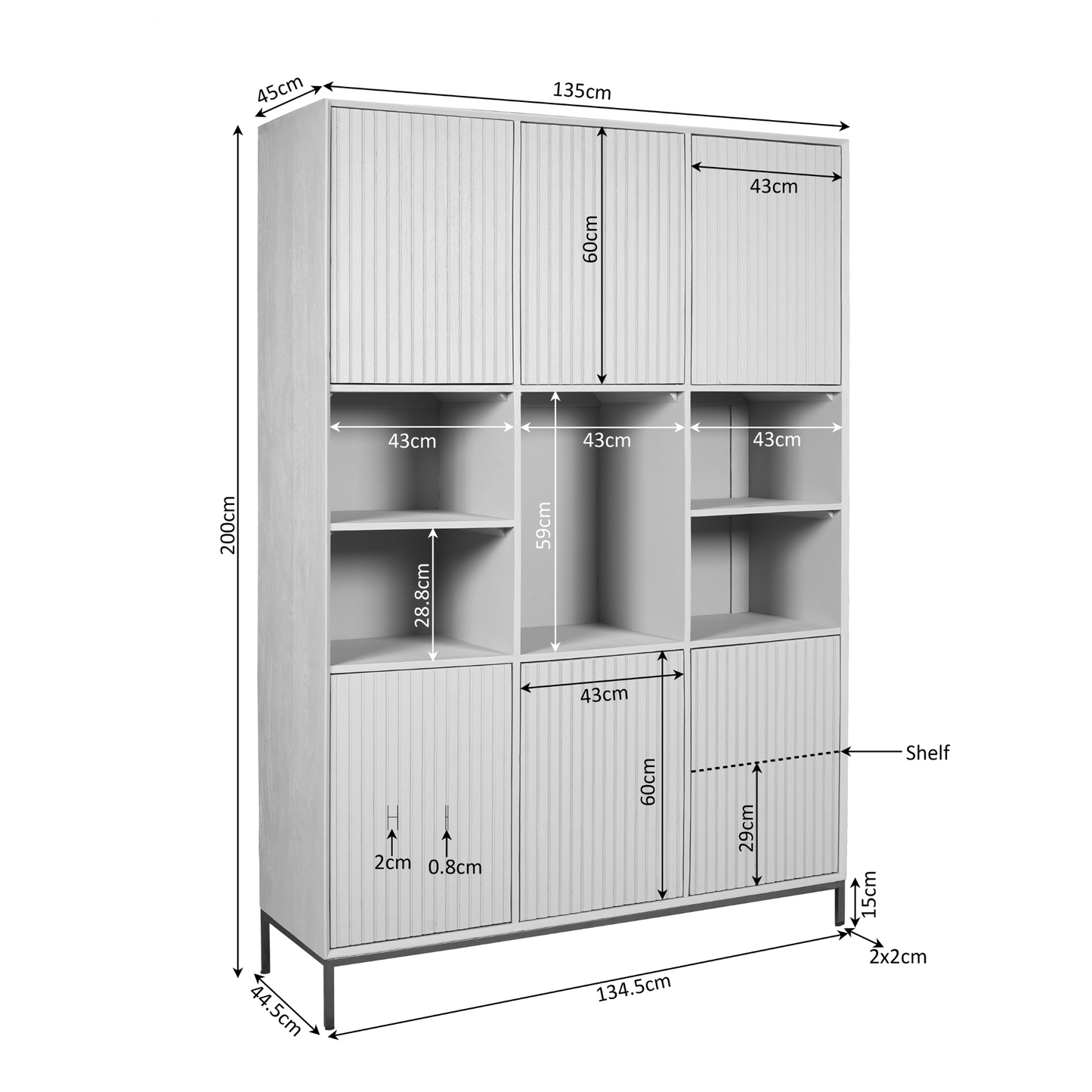 Vakkenkast XL Madison | Bruin