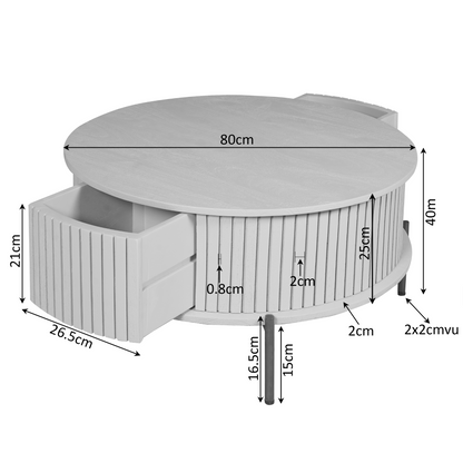 Salontafel Madison Rond | Bruin