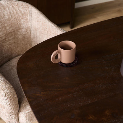 Eettafel Madison Brown | Deens Ovaal | Onderstel Sand | Magazijn leegverkoop — Detail