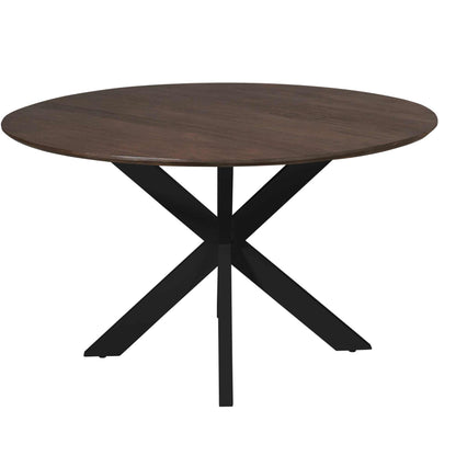 Eettafel Madison Brown | Rond | Zwart Onderstel