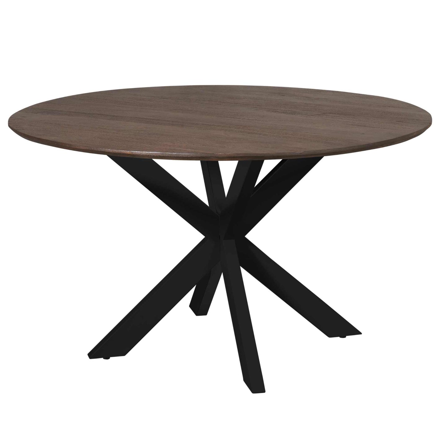 Eettafel Madison Brown | Rond | Zwart Onderstel