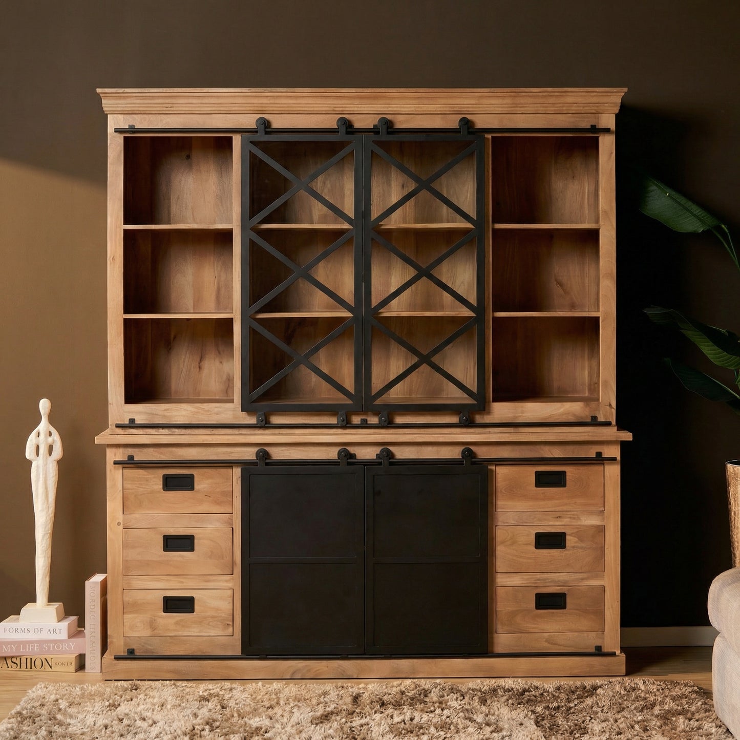 Vitrinekast Fresno | Naturel Mangohout