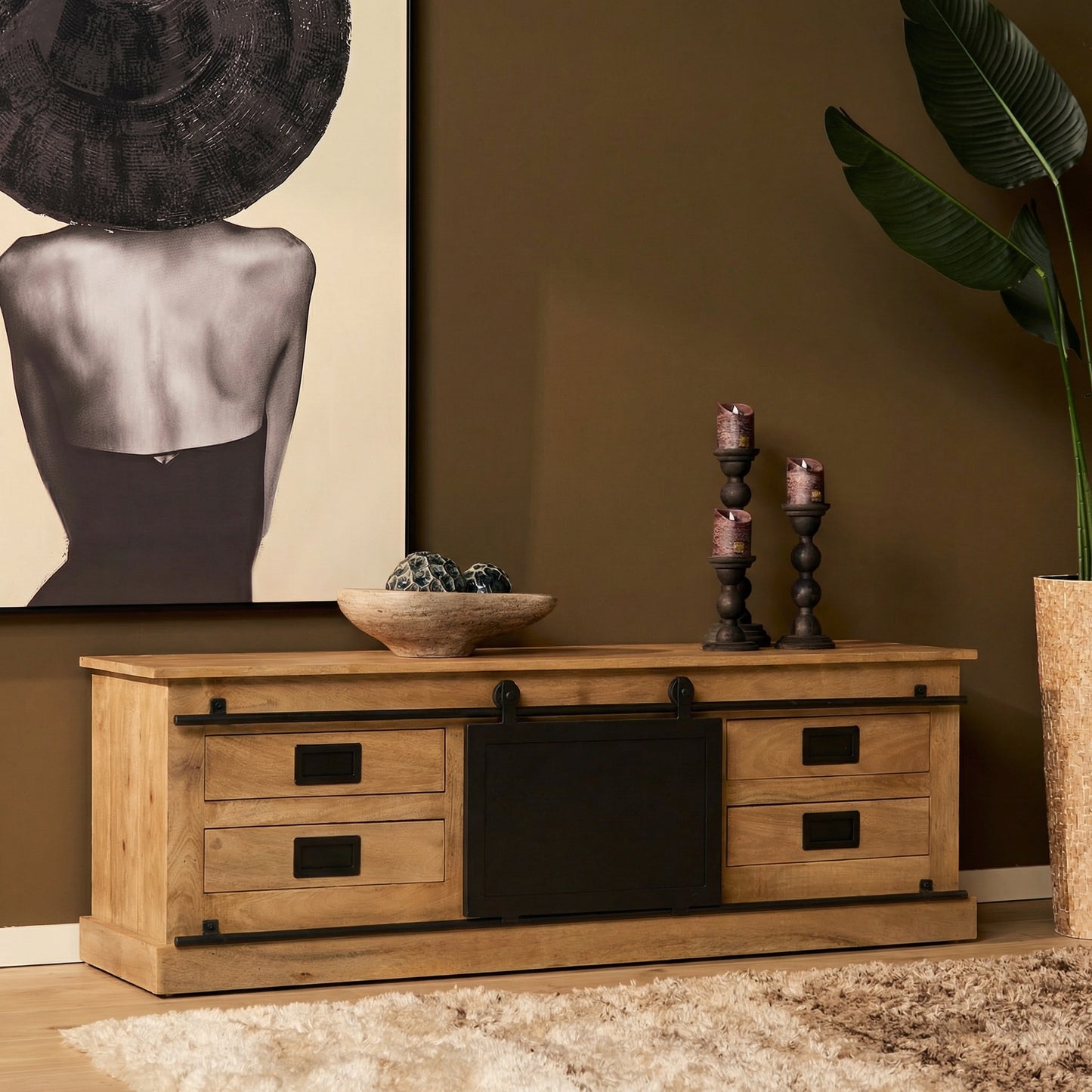 TV-Meubel Fresno | Naturel Mangohout