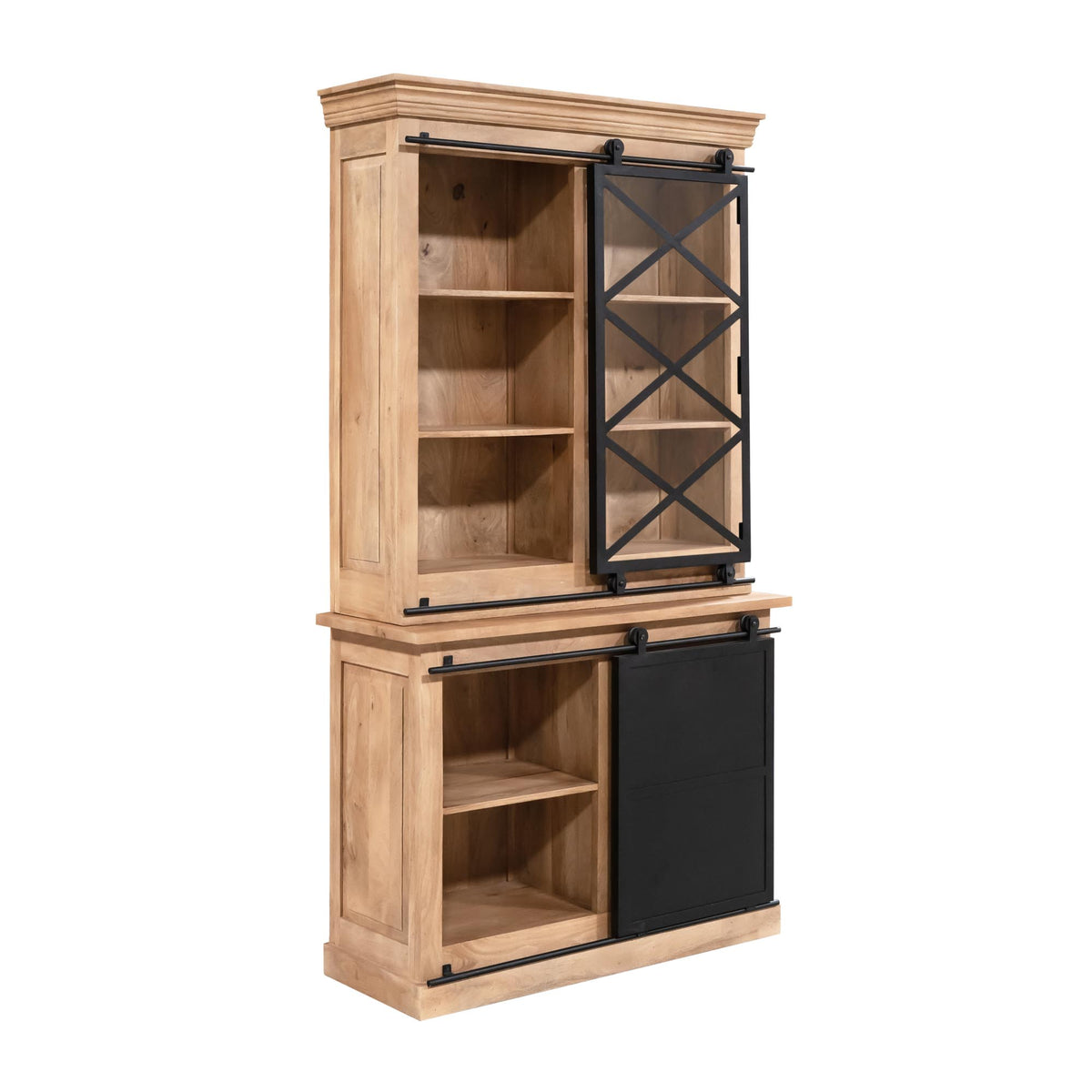 Vitrinekast Fresno | Naturel Mangohout