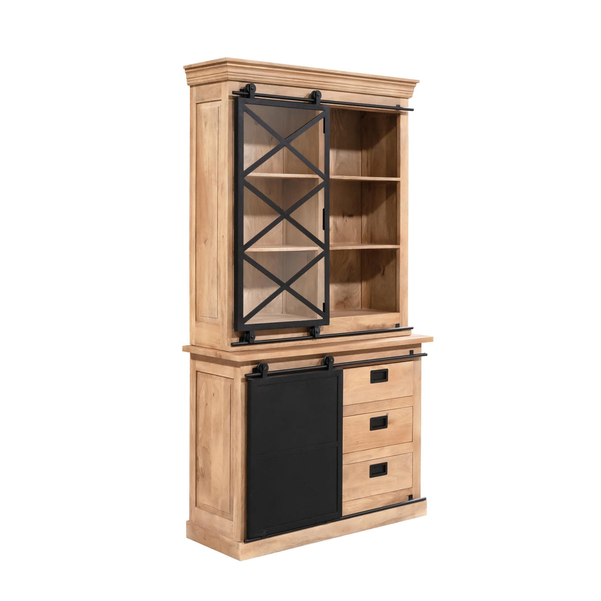 Vitrinekast Fresno | Naturel Mangohout