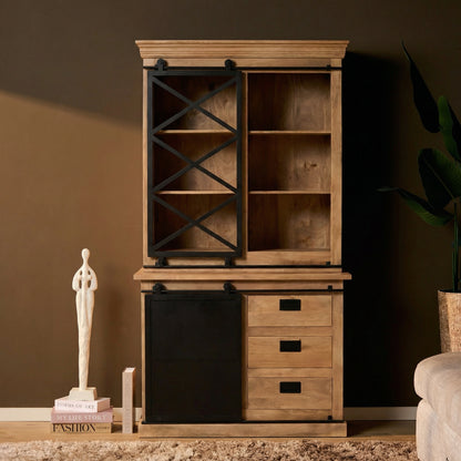Vitrinekast Fresno | Naturel Mangohout