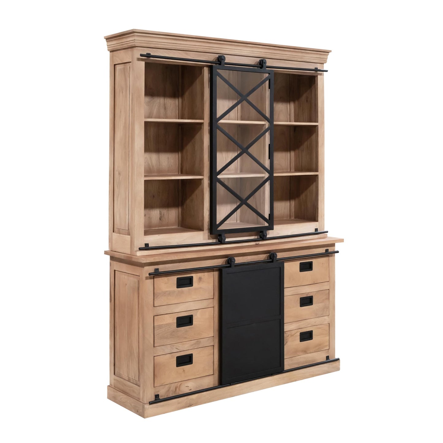 Vitrinekast Fresno | Naturel Mangohout