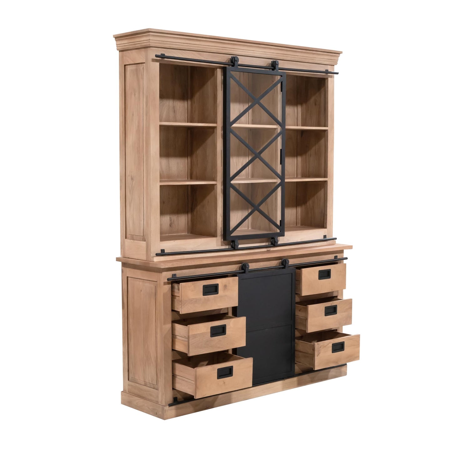 Vitrinekast Fresno | Naturel Mangohout