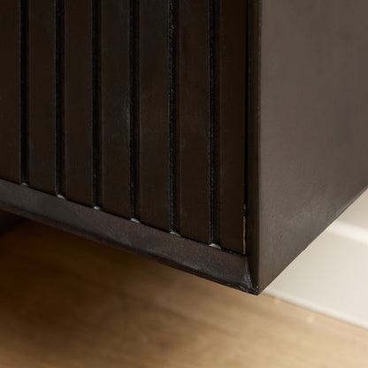 TV-Meubel Madison | Zwevend | Zwart Mangohout