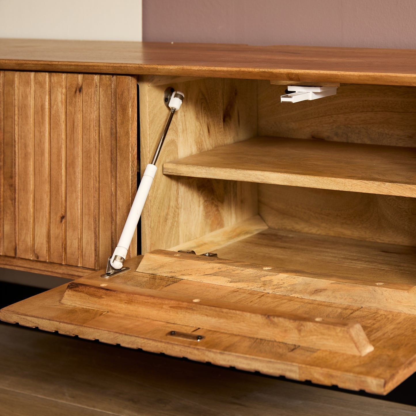 TV-Meubel Madison | Zwevend | Naturel Mangohout