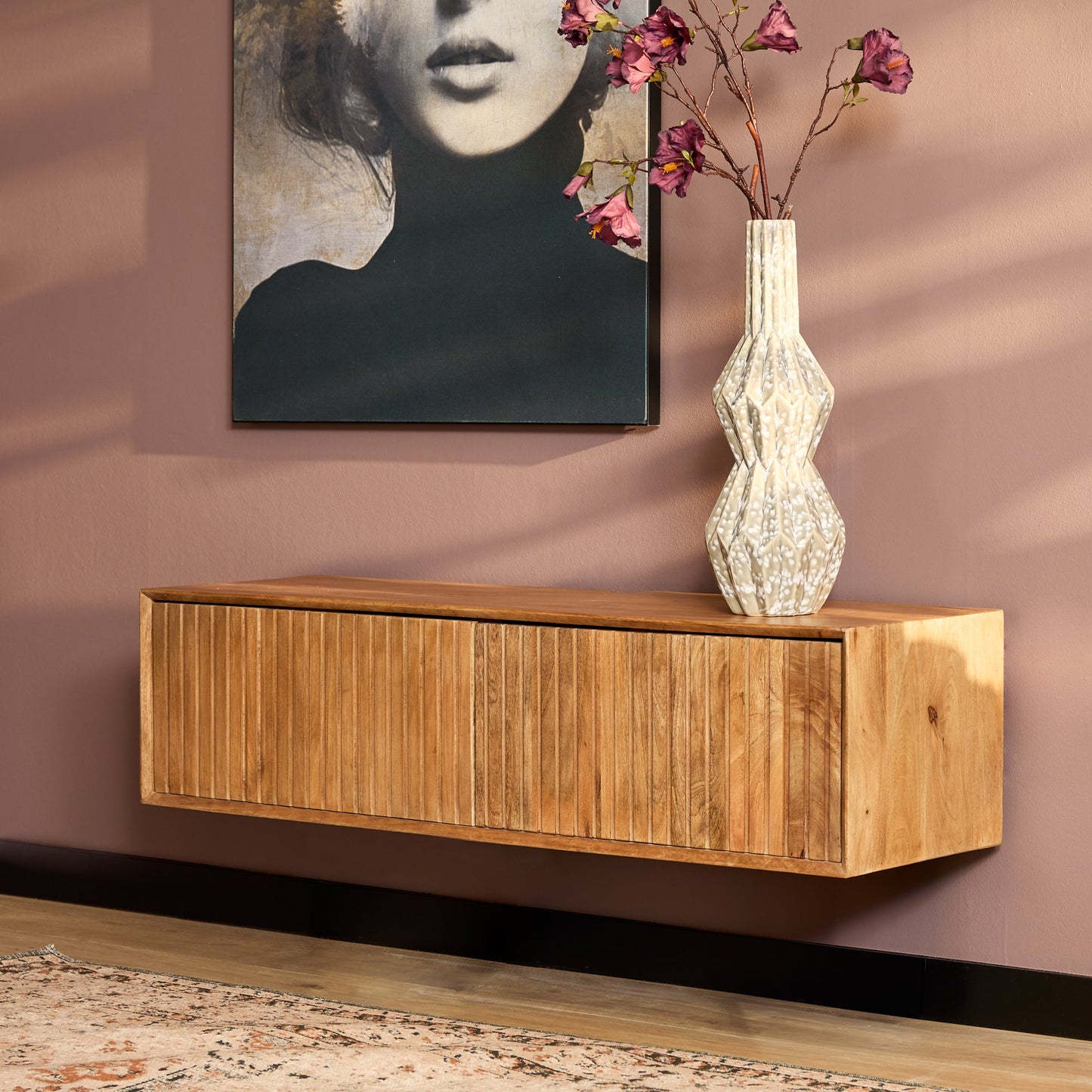 TV-Meubel Madison | Zwevend | Mangohout