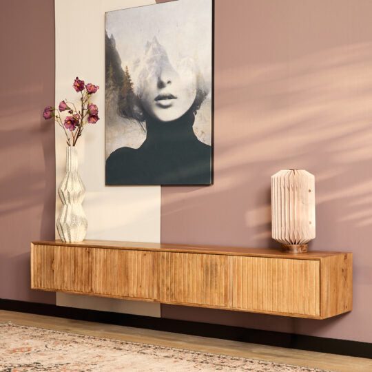 TV-Meubel Madison | Zwevend | Mangohout