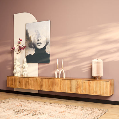 TV-Meubel Madison | Zwevend | Naturel Mangohout