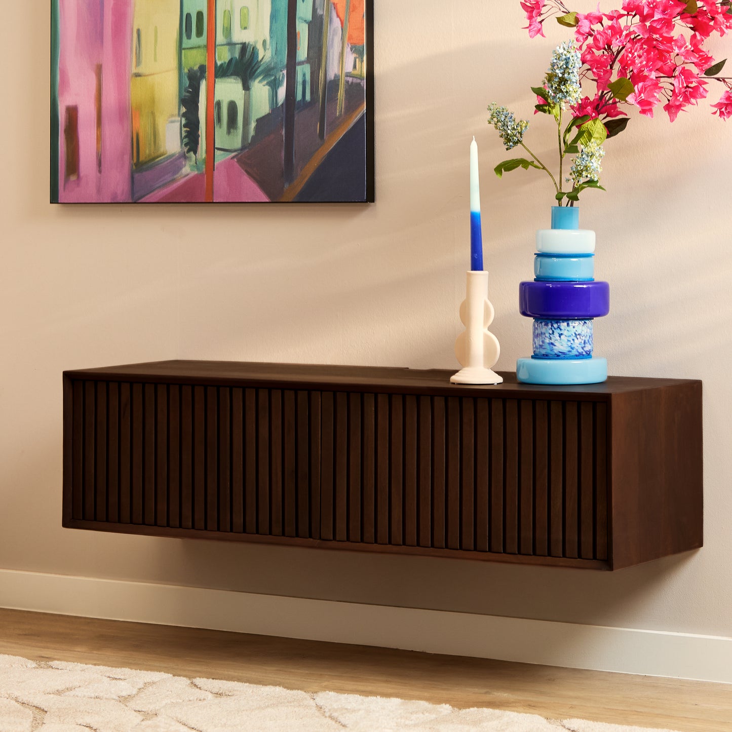 TV-Meubel Madison | Zwevend | Bruin Mangohout