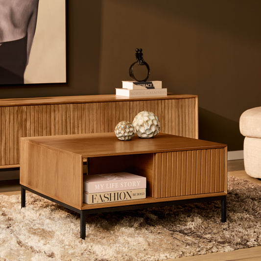 Salontafel Madison | Naturel Mangohout | Vierkant