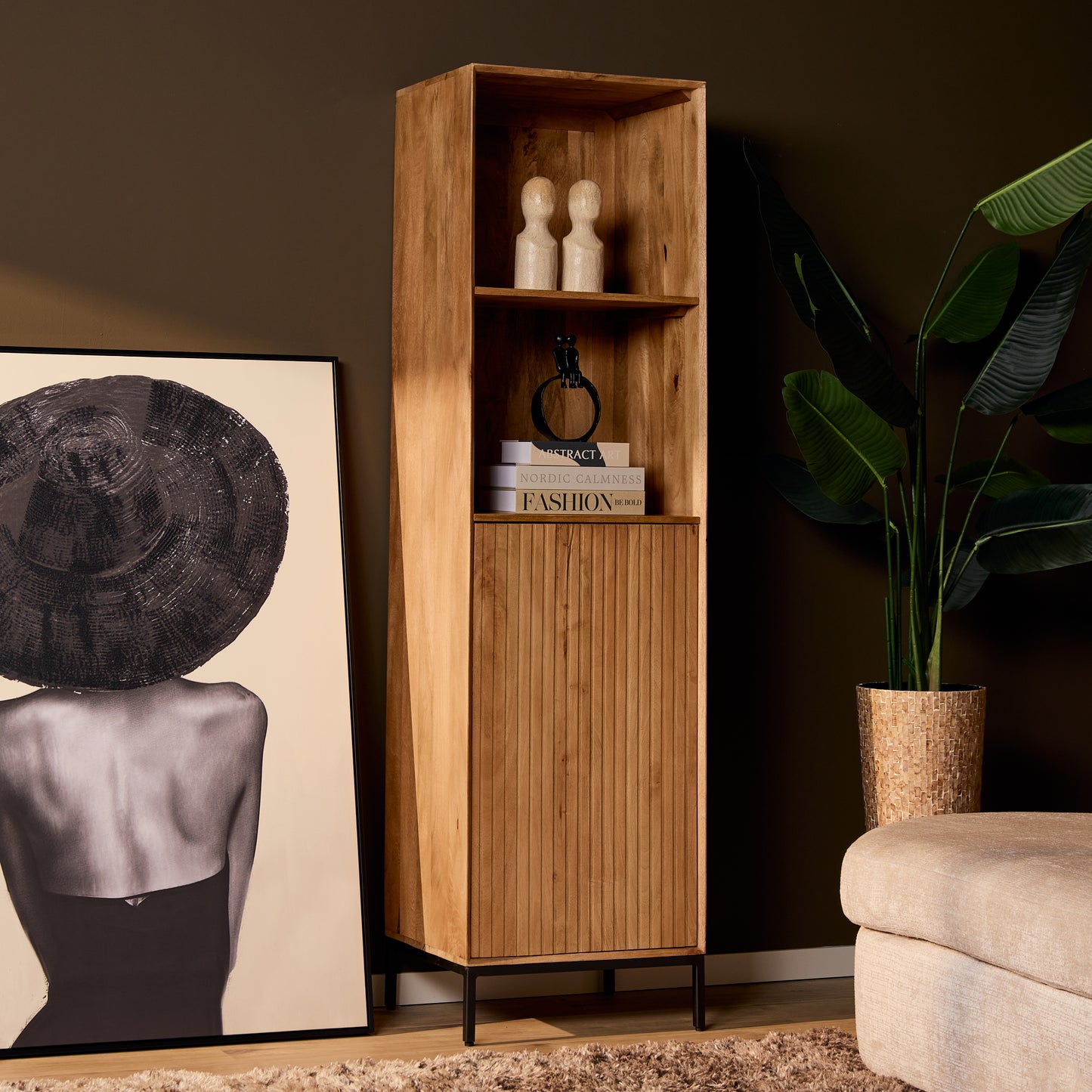 Boekenkast Madison | Naturel Mangohout