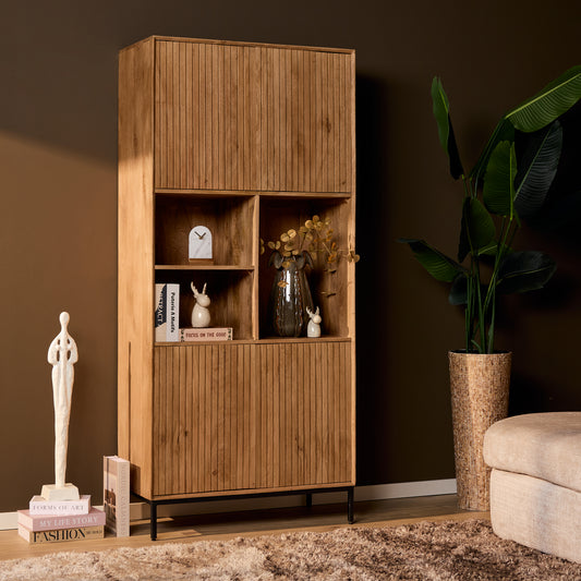 Vakkenkast Madison | Naturel Mangohout