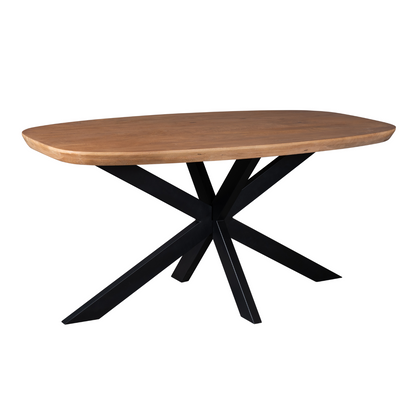Eettafel Madison Naturel | Deens Ovaal | Onderstel Zwart — Achteraanzicht - witfoto