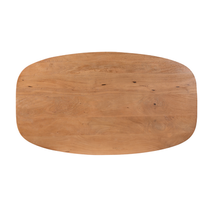 Eettafel Madison Naturel | Deens Ovaal | Onderstel Zwart — Detail