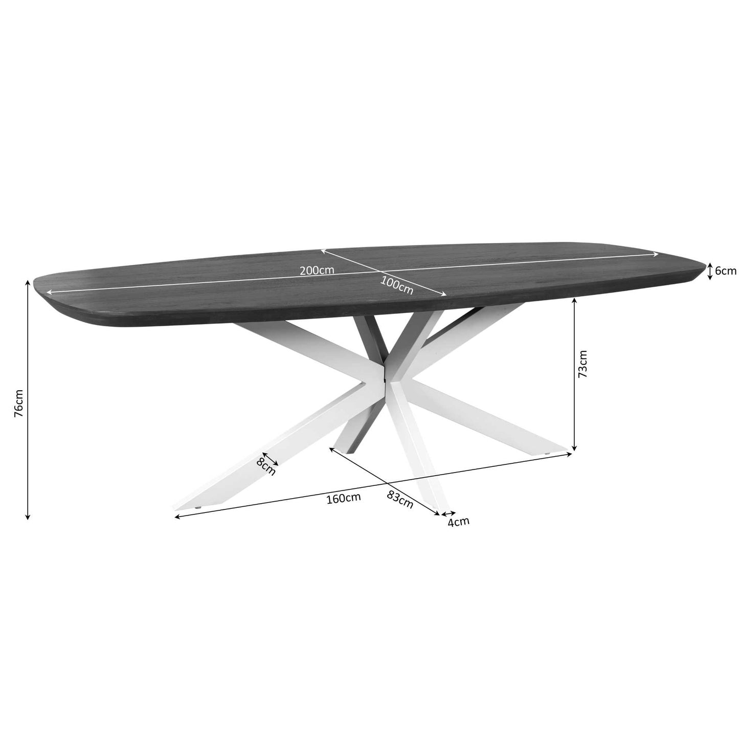 Eettafel Madison | Deens Ovaal