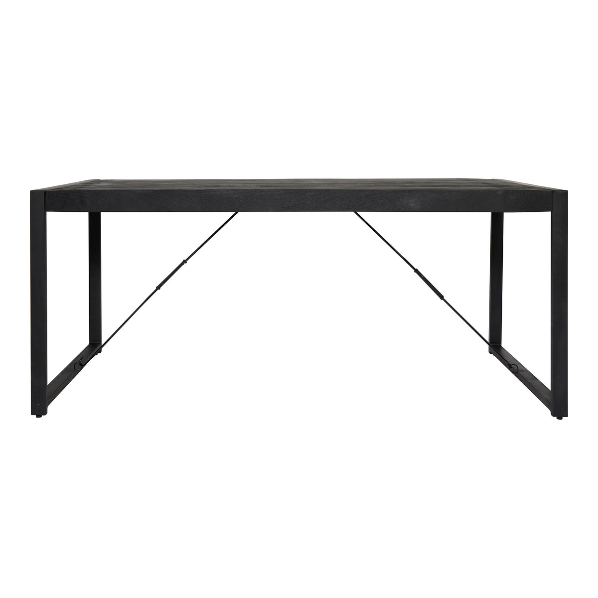 Eettafel Britt Black | Magazijn leegverkoop — Zijaanzicht - witfoto