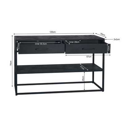 Sidetable Yara — Maatvoering