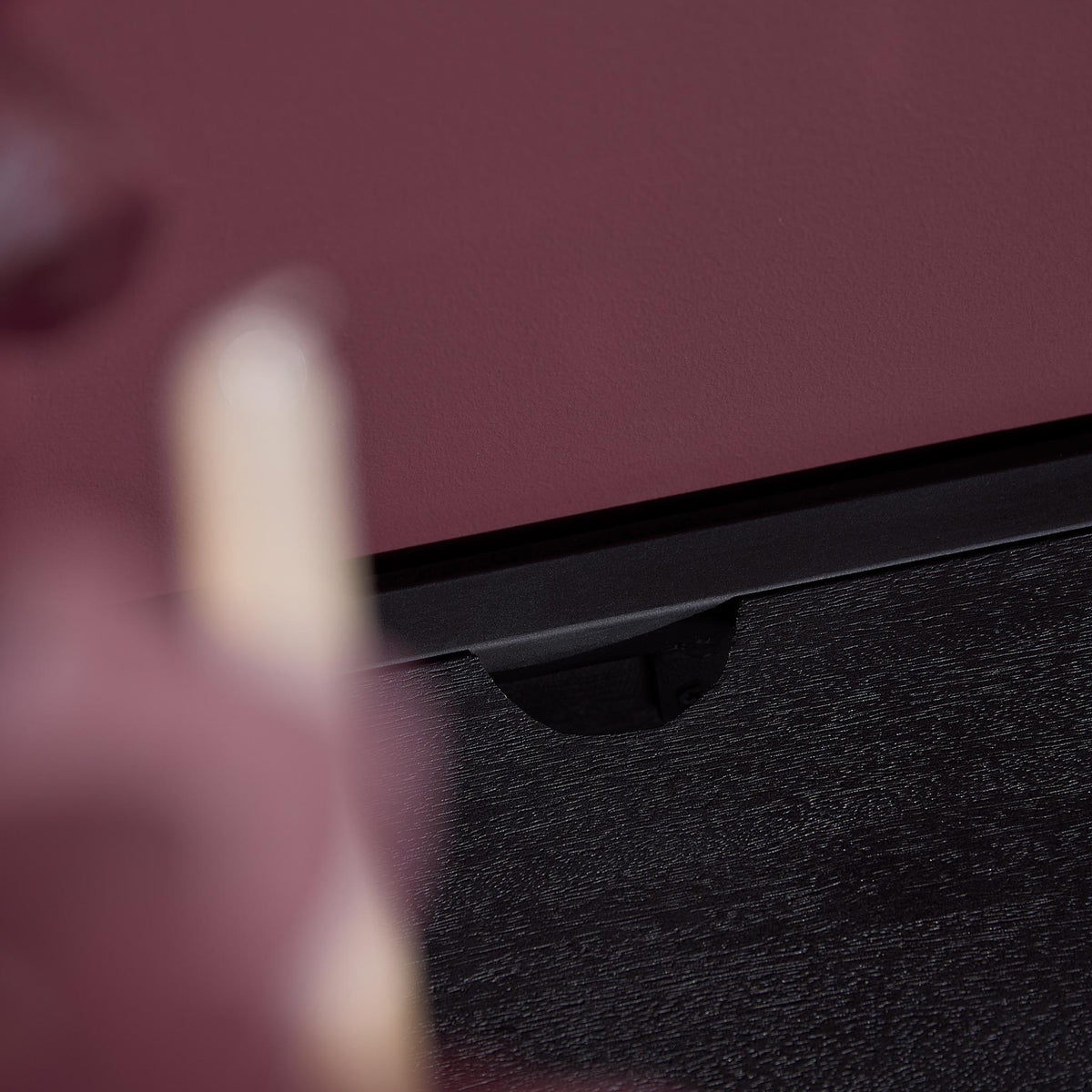 TV-Meubel Yara zwevend, detail van het materiaal
