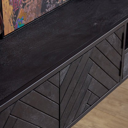 TV-Meubel Yara zwevend, detail van het materiaal