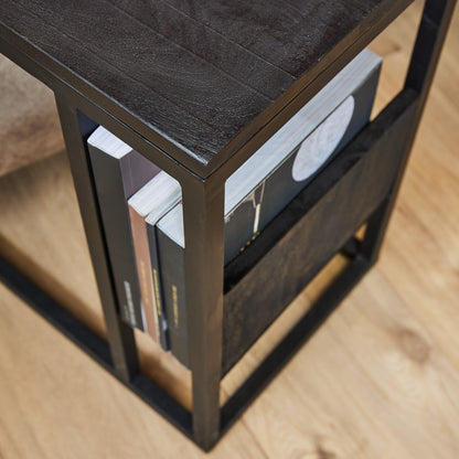 Laptoptafel Yara | Zwart Mangohout — Detail