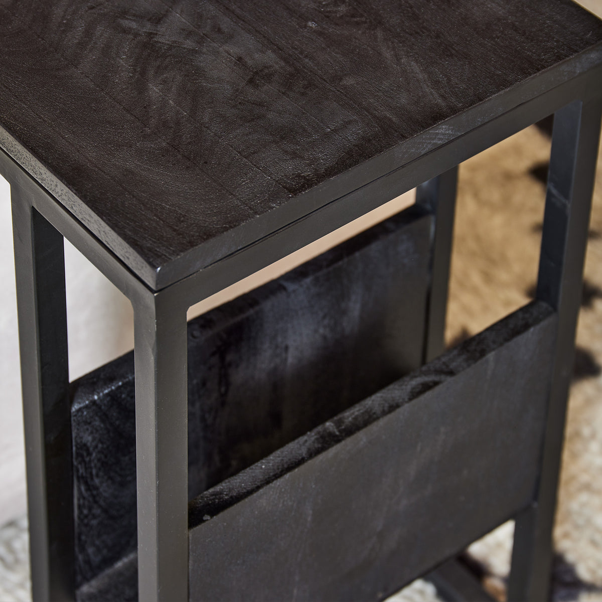 Laptoptafel Yara | Zwart Mangohout — Detail
