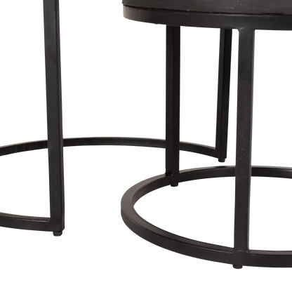 Salontafel Set Ora | Zwart Kadappa Stone