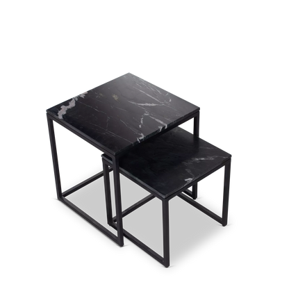 Salontafel Daan | Set Van 2 | Zwart Marmer