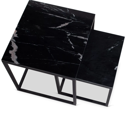 Salontafel Daan | Set Van 2 | Zwart Marmer