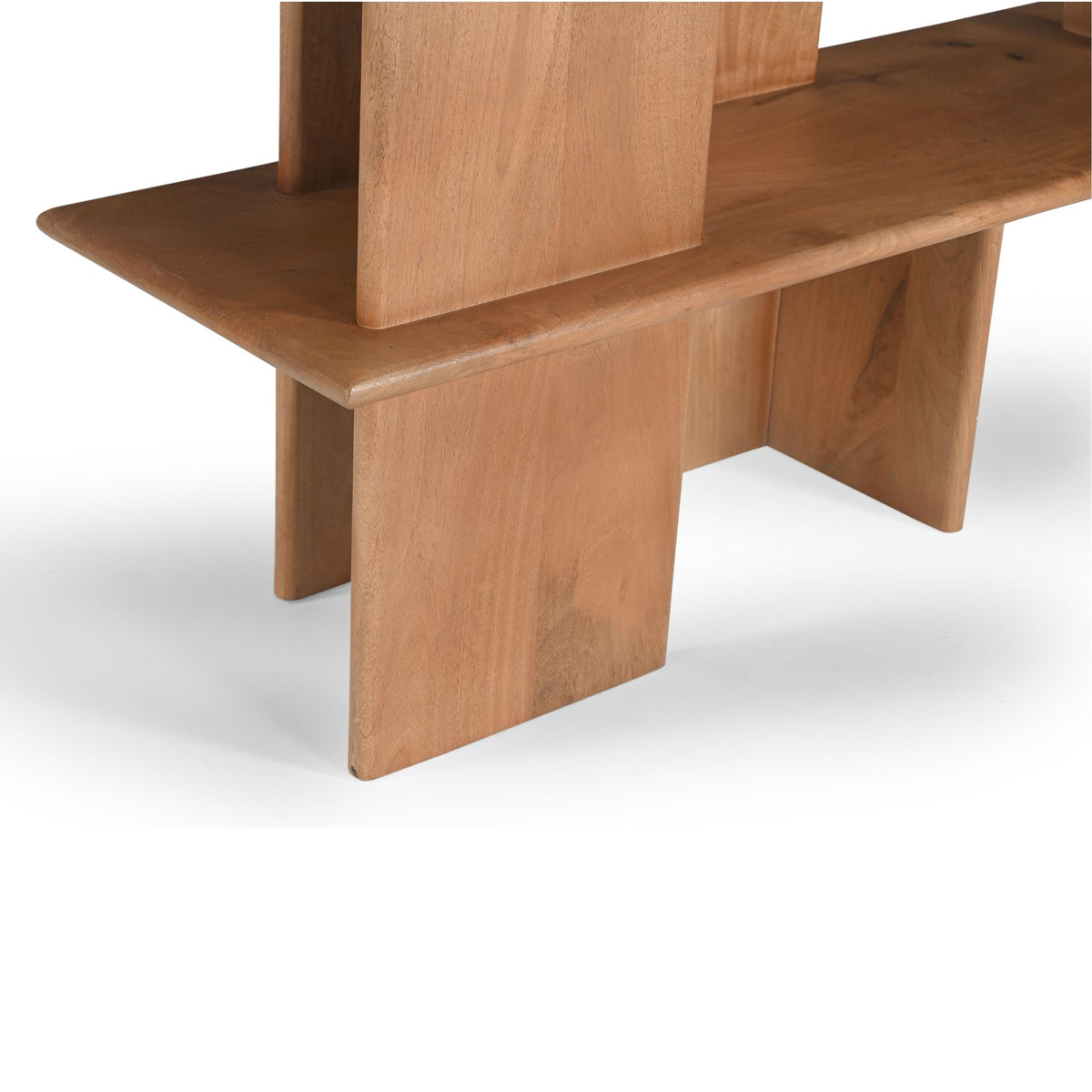 Wandkast Lina naturel mangohout, detail van het materiaal