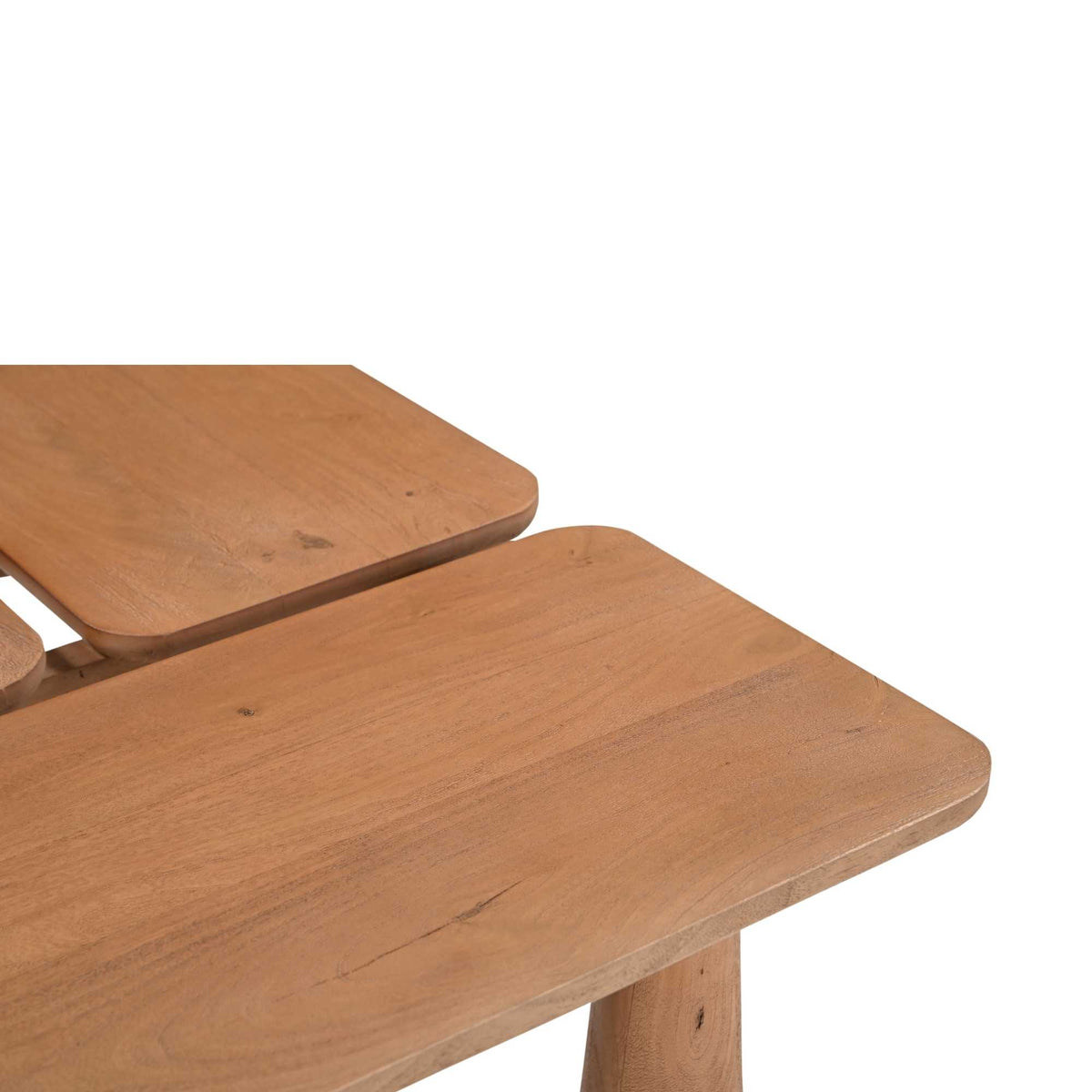 Salontafel Vona naturel mangohout, detail van het materiaal